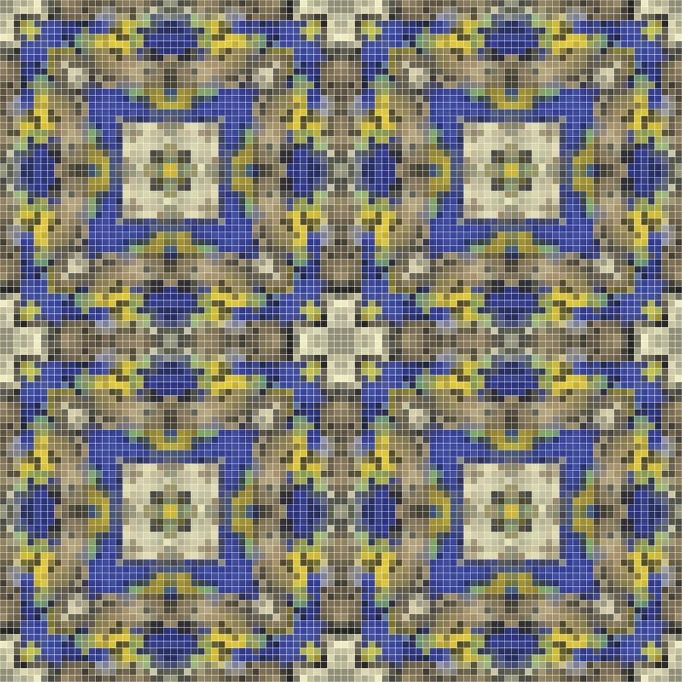 diseño de patrones sin fisuras de mosaico mediterráneo, diseño textil repetido, estampado de tela. vector