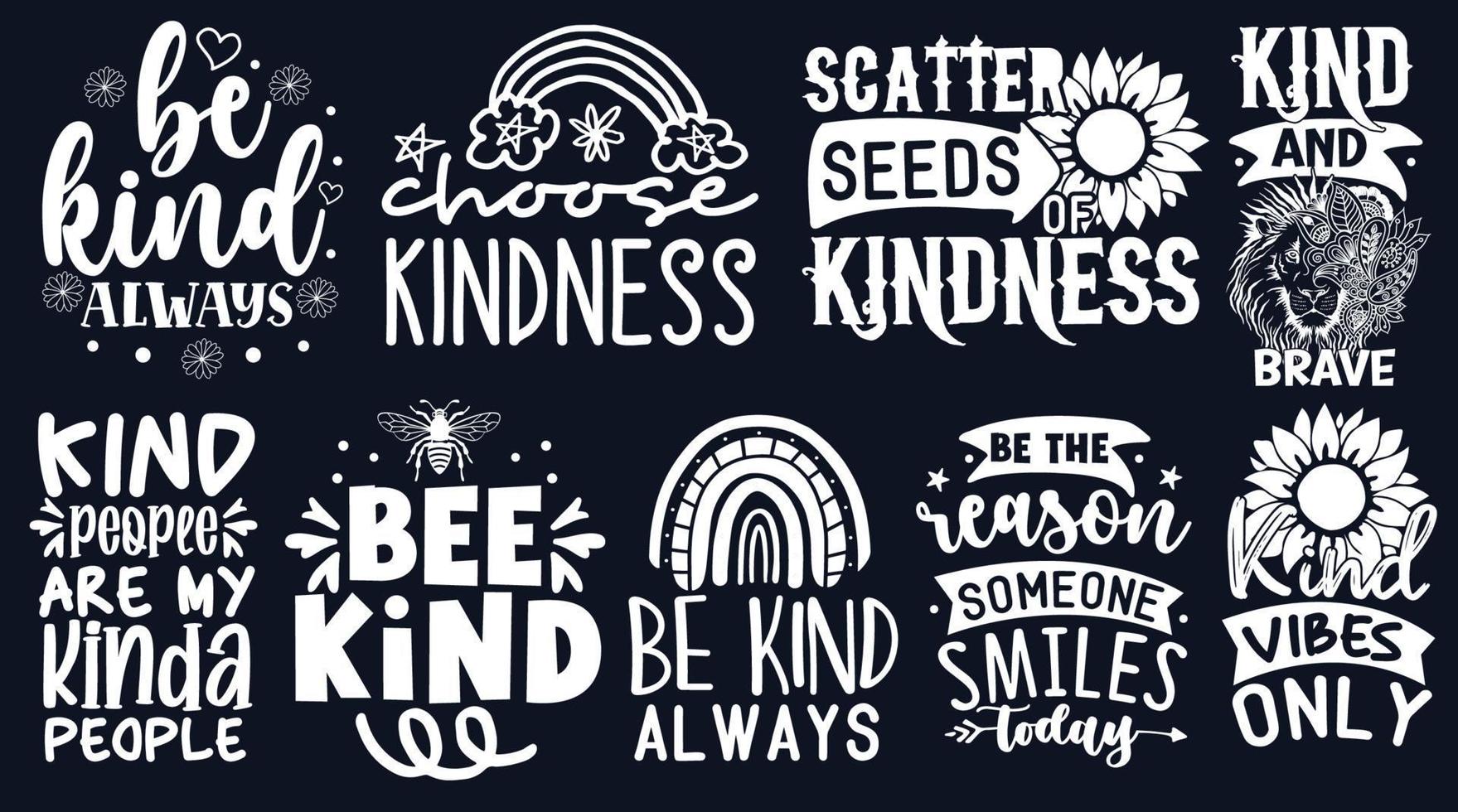 Kindness Quotes SVG Bundle vector