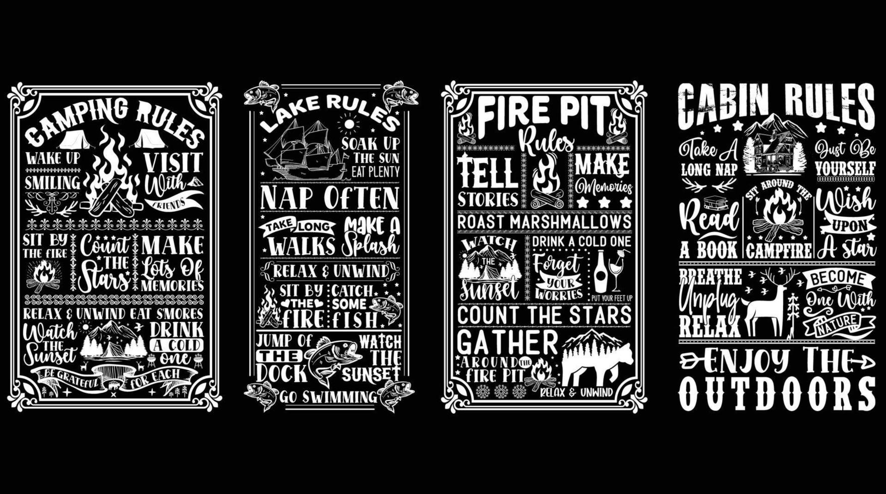 Outdoor Poster Design Bundle vector