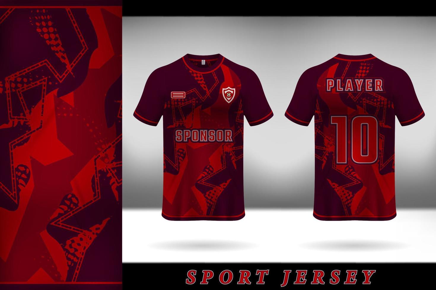 Maroon jersey template design for sports uniforms vector