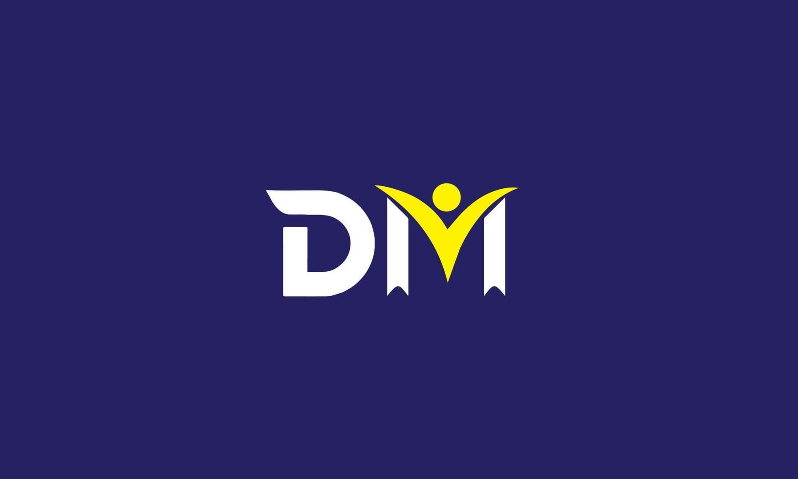 MD M D Letter Logo Design vector