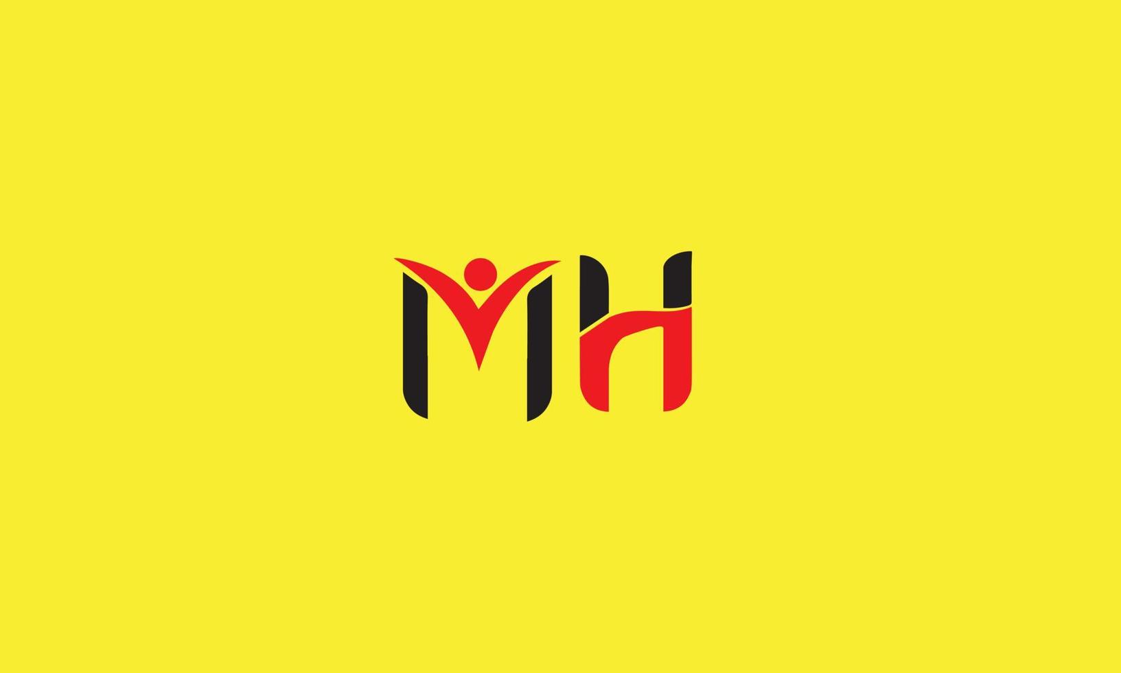 Initials letters of H and M vector