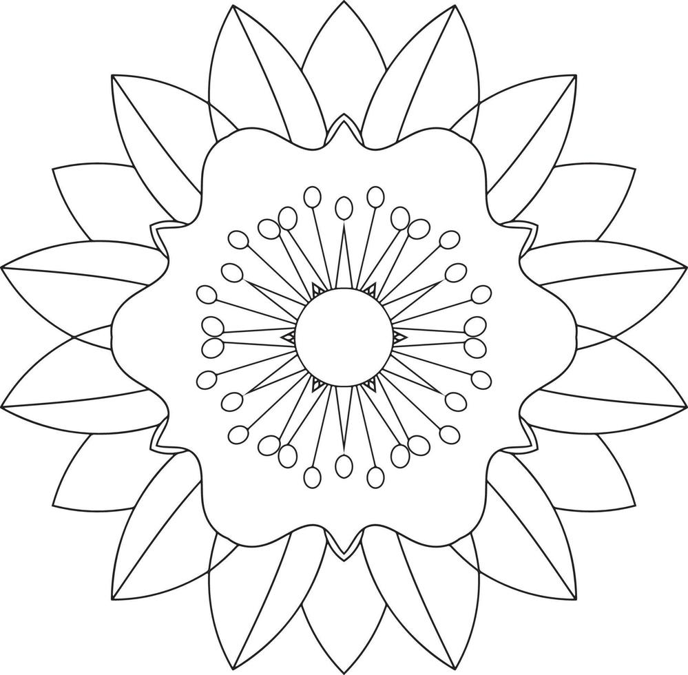 flower coloring pages for adults, printable flower coloring pages. Colors of flowers,flower pictures to colour. vector