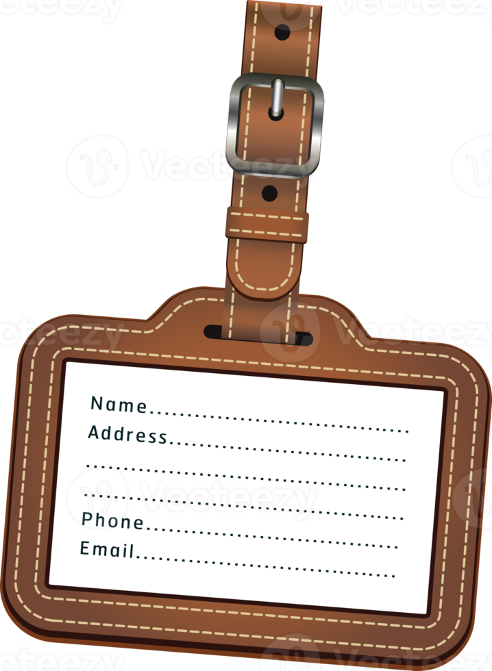 Flight crew luggage name tags png