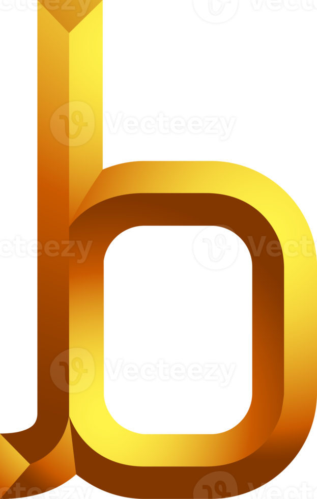 Alphabet gold colour style png
