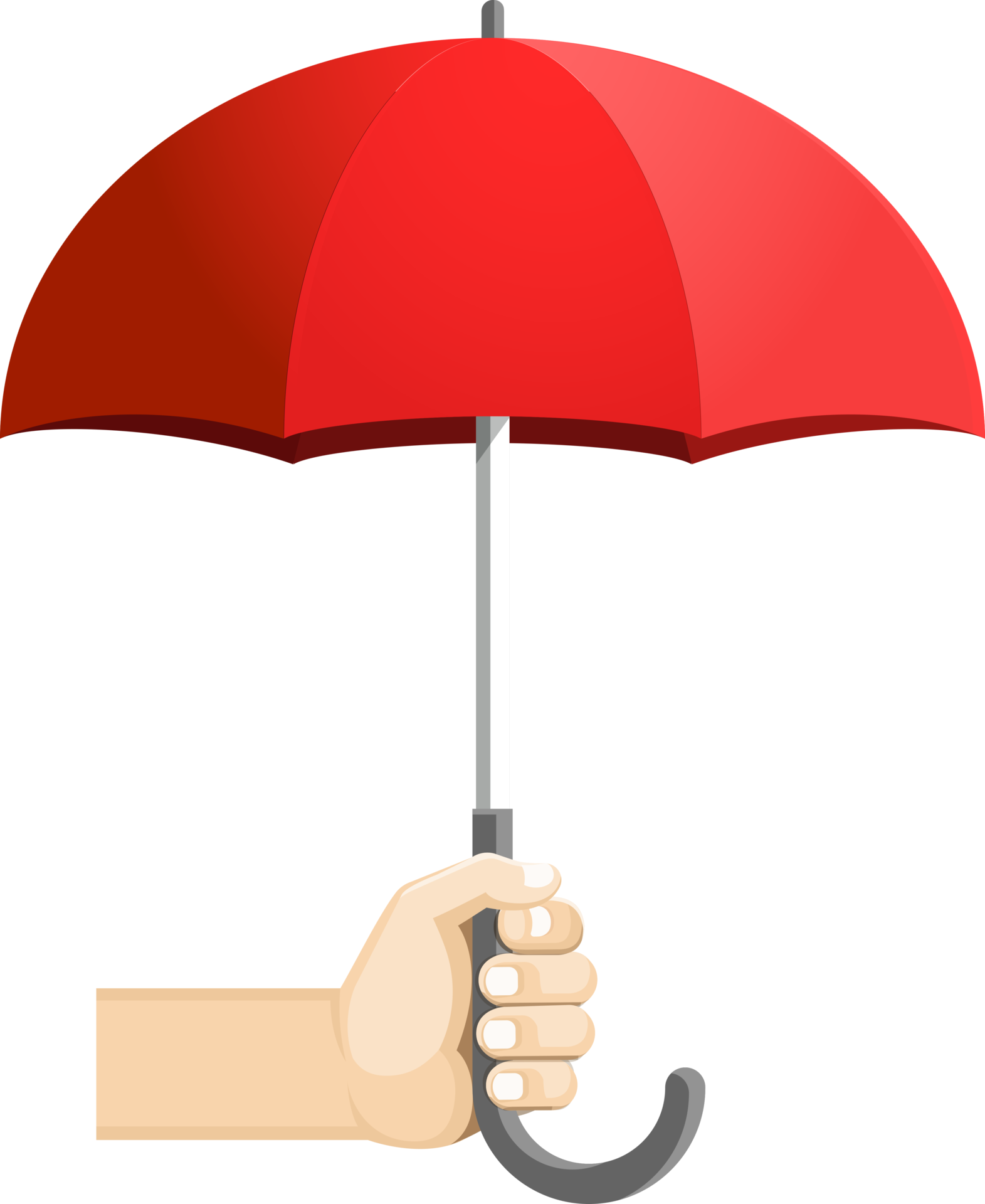 red umbrella with hand 18928631 PNG