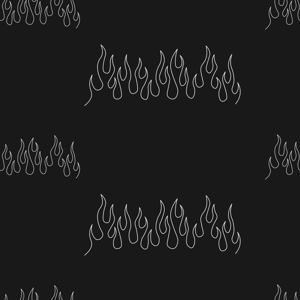 Seamless pattern with the image of fire. Nostalgia for the year 2000, Y2k style Design template vector
