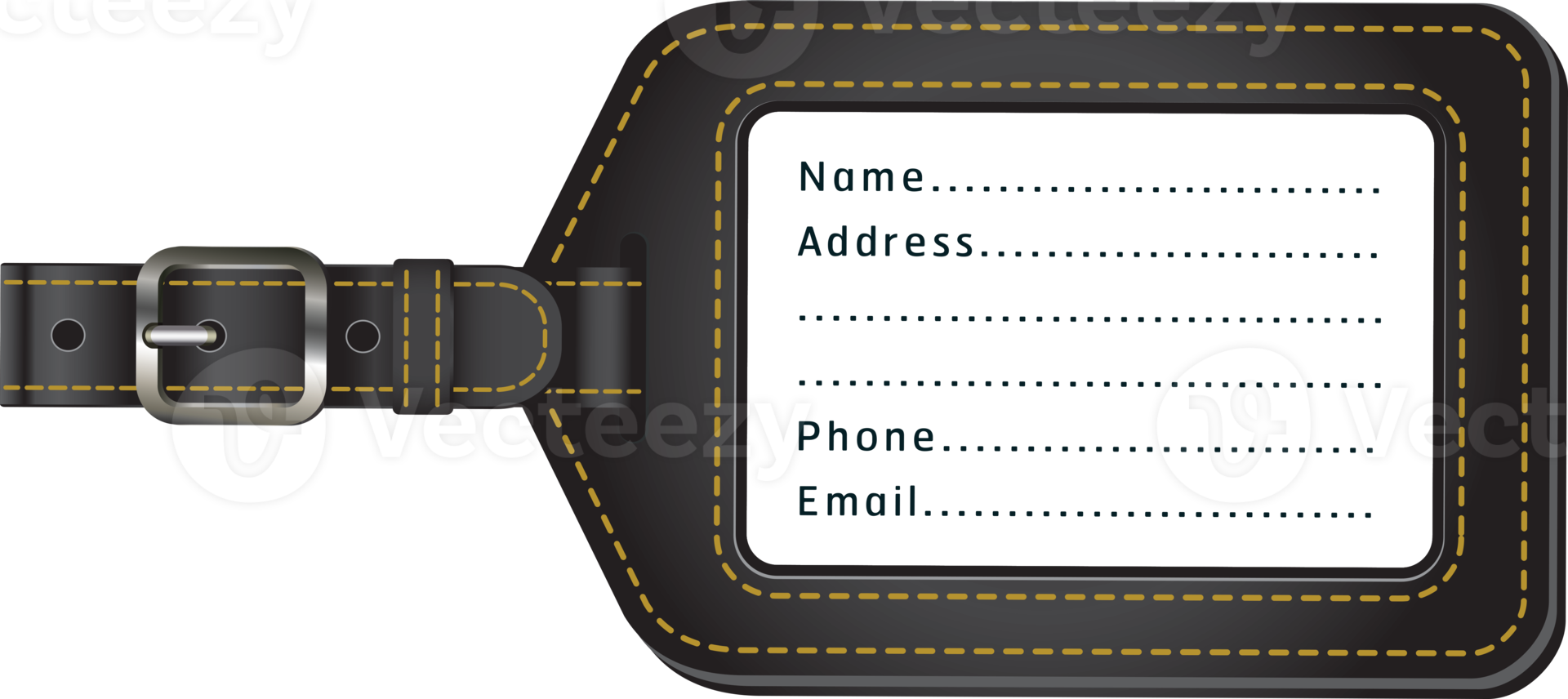 Flight crew luggage name tags png