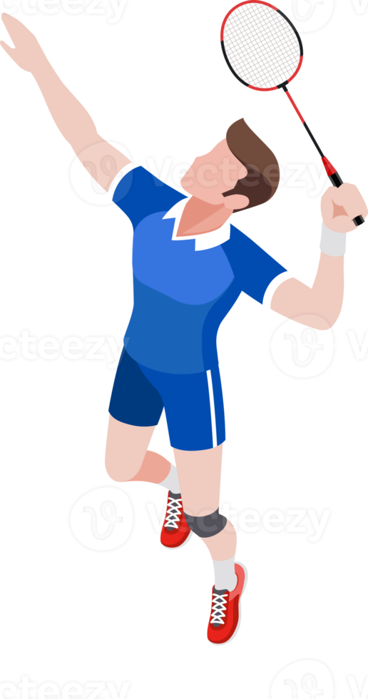ilustración de color de deportes de bádminton png