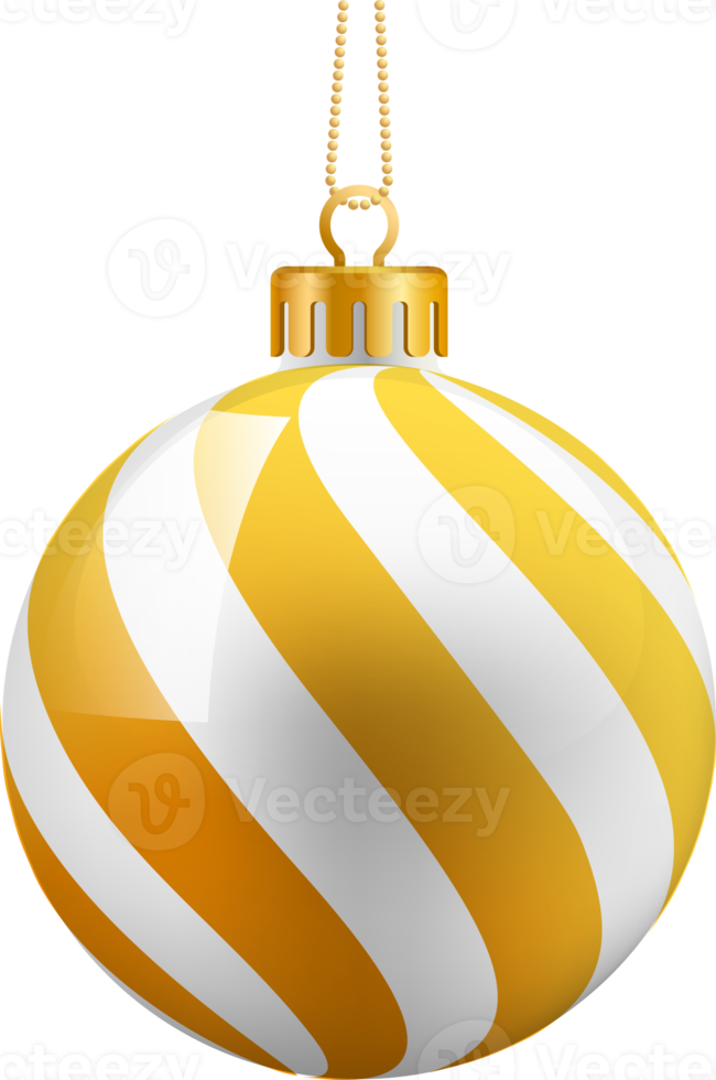 goldene weihnachtskugelverzierung png