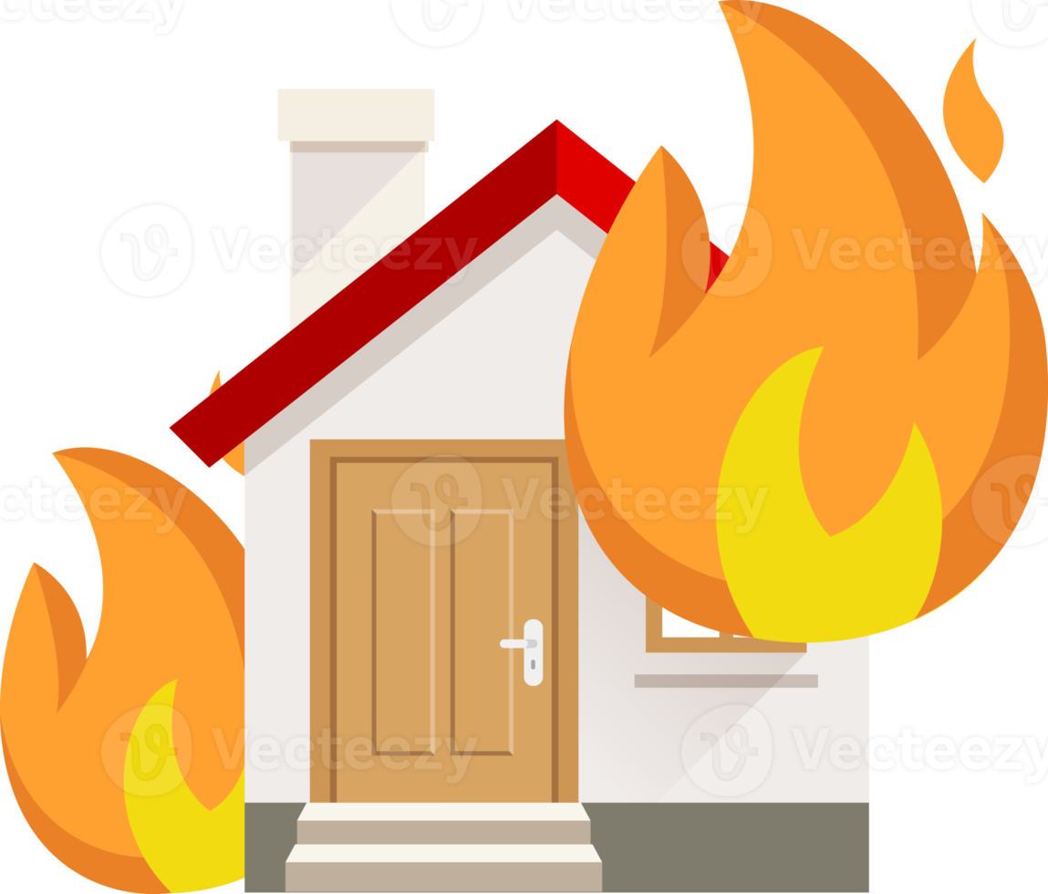 House on fire png