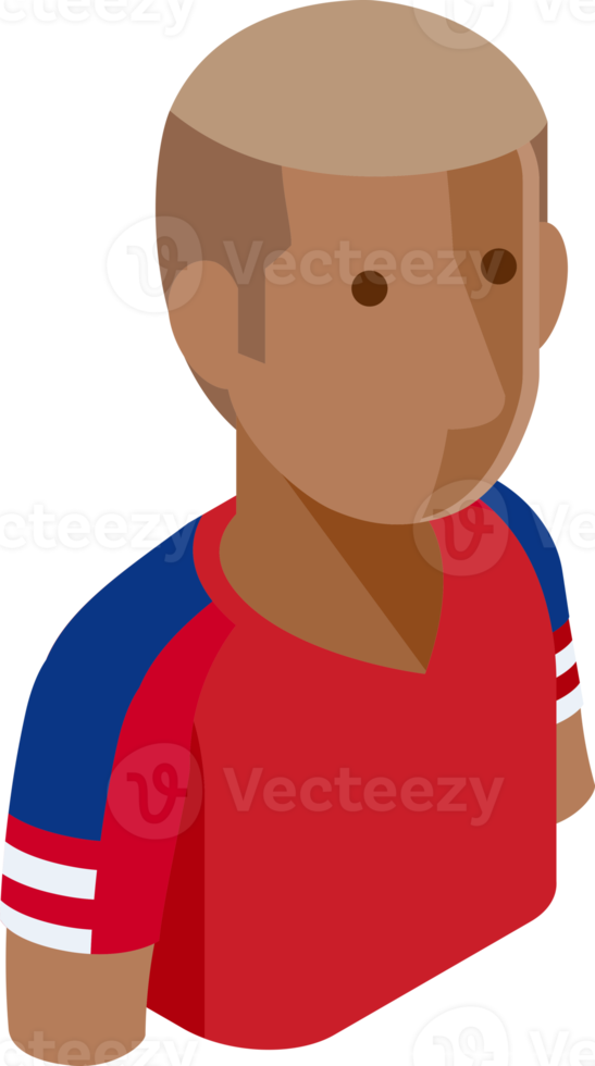 Soccer player isometric png