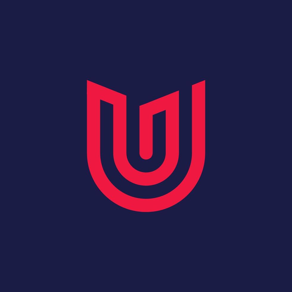 U Letter logo design template elements vector