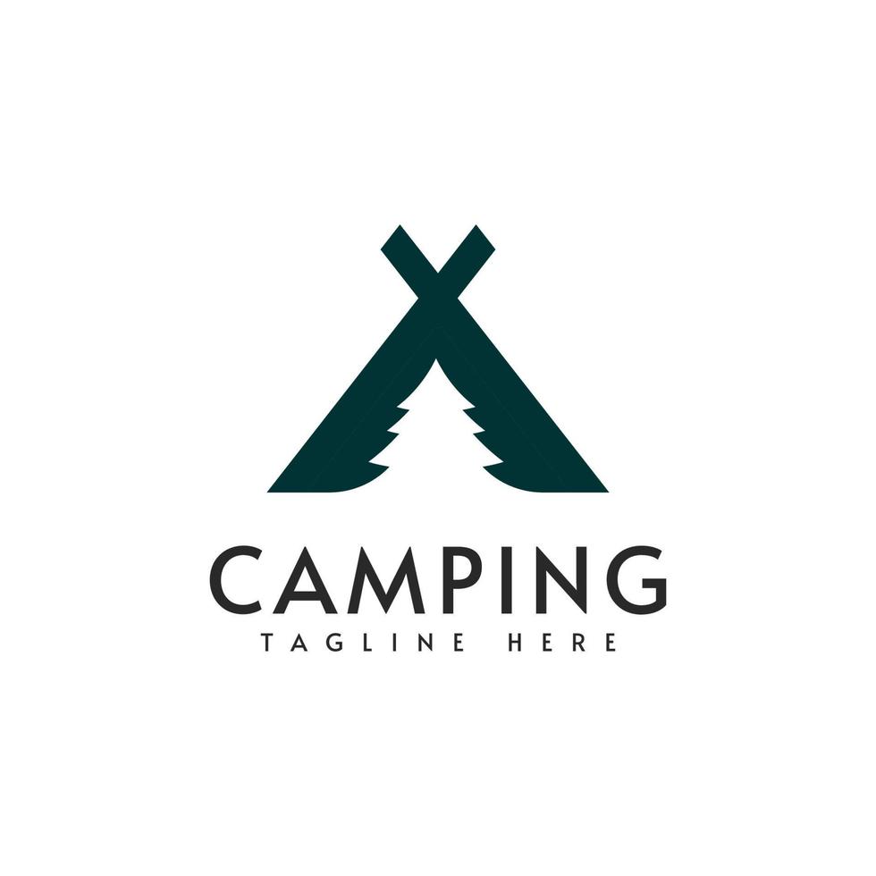 Camping logo vector design illustration template