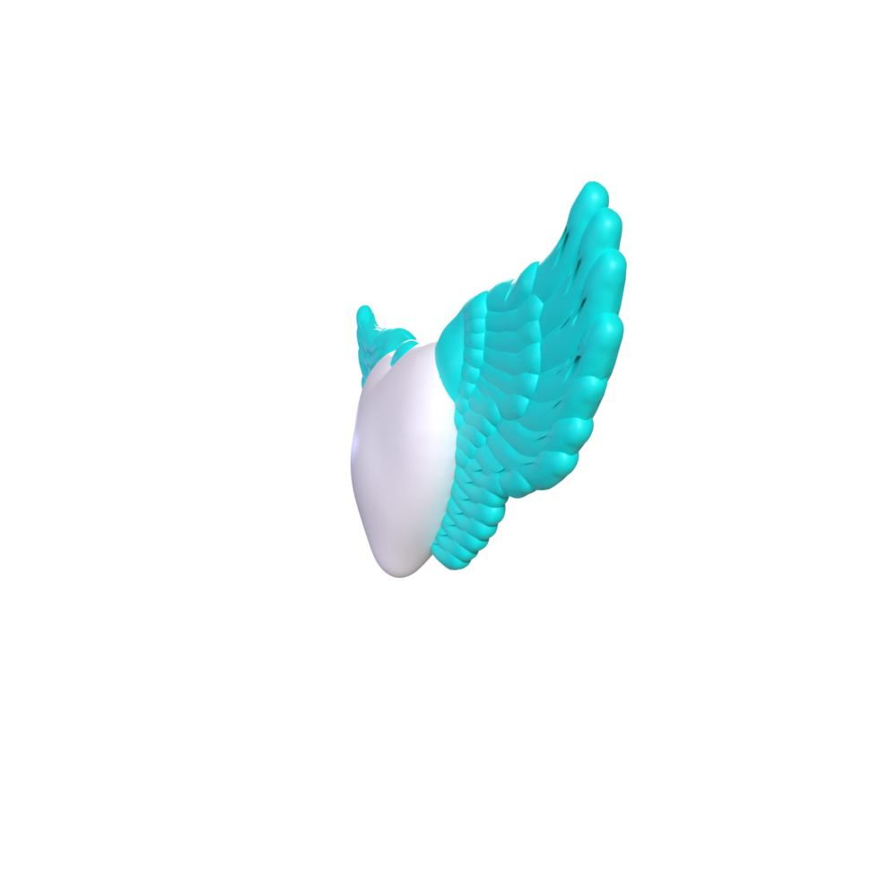 heart with wings isolated on background png