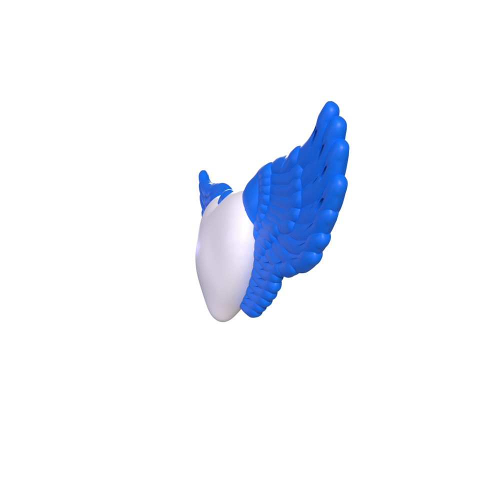 heart with wings isolated on background png