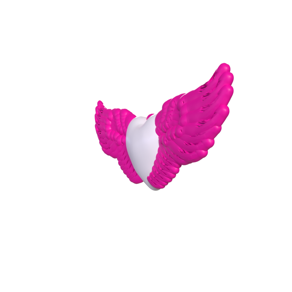 heart with wings isolated on background png