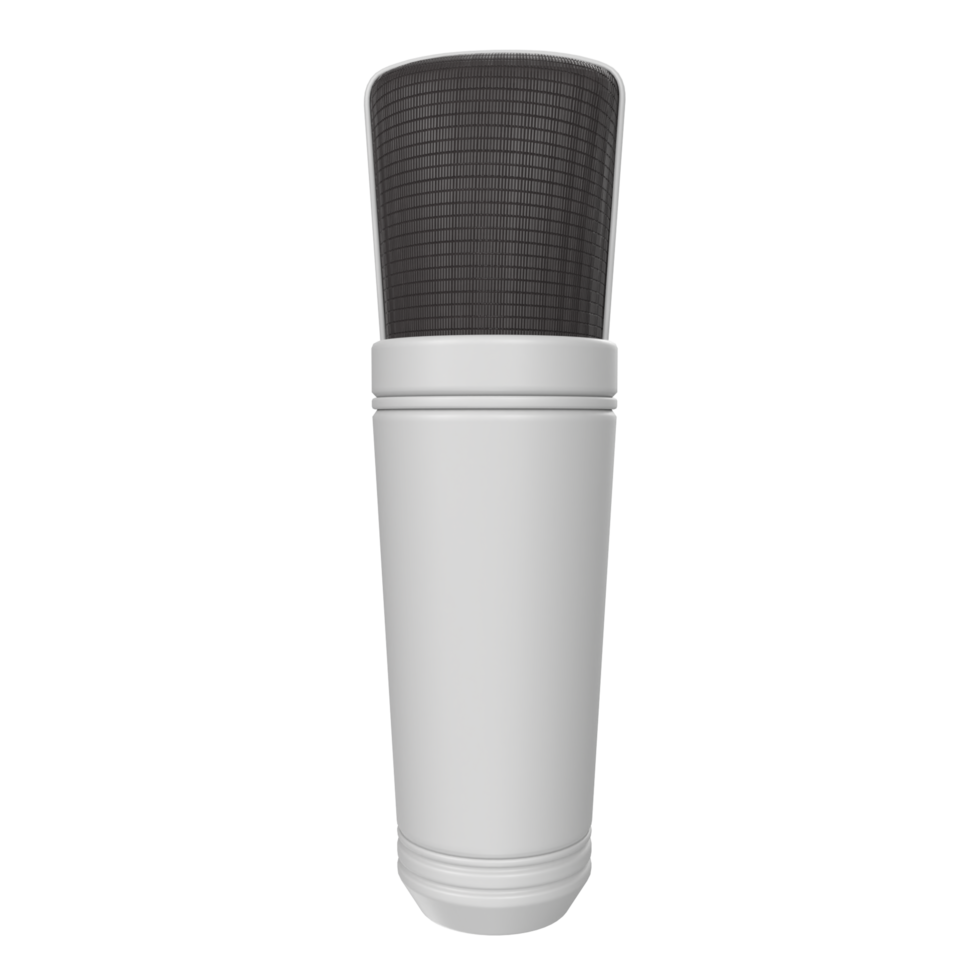 3D Rendering Of Microphone Object isolated png