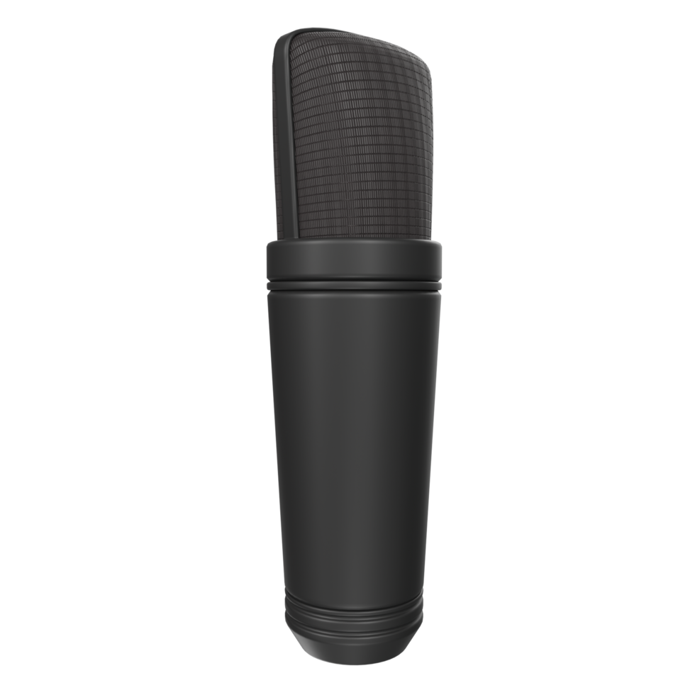 3D Rendering Of Microphone Object isolated png