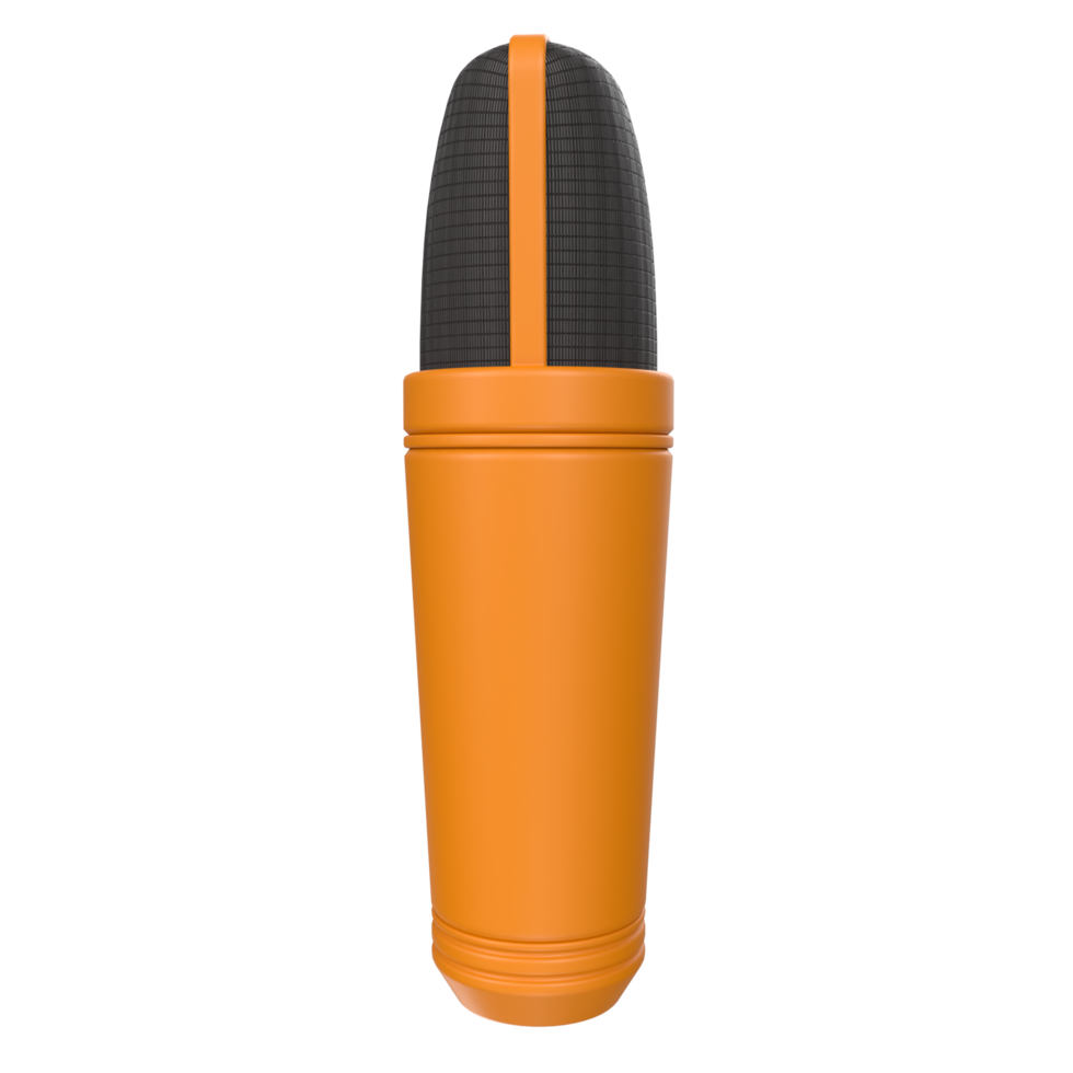 3D Rendering Of Microphone Object isolated png