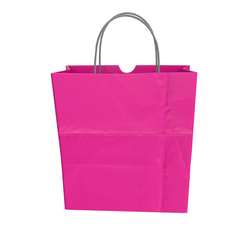 3D Rendering Of Paper Bag png