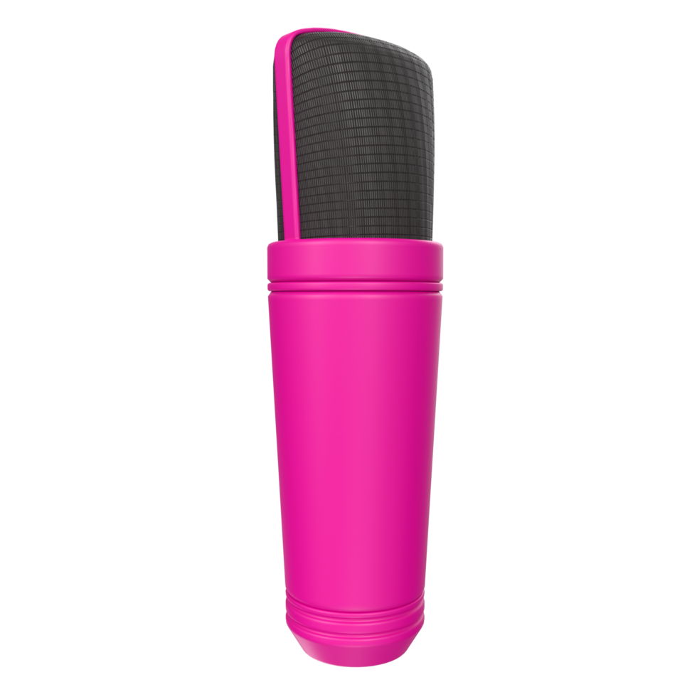 3D Rendering Of Microphone Object isolated png