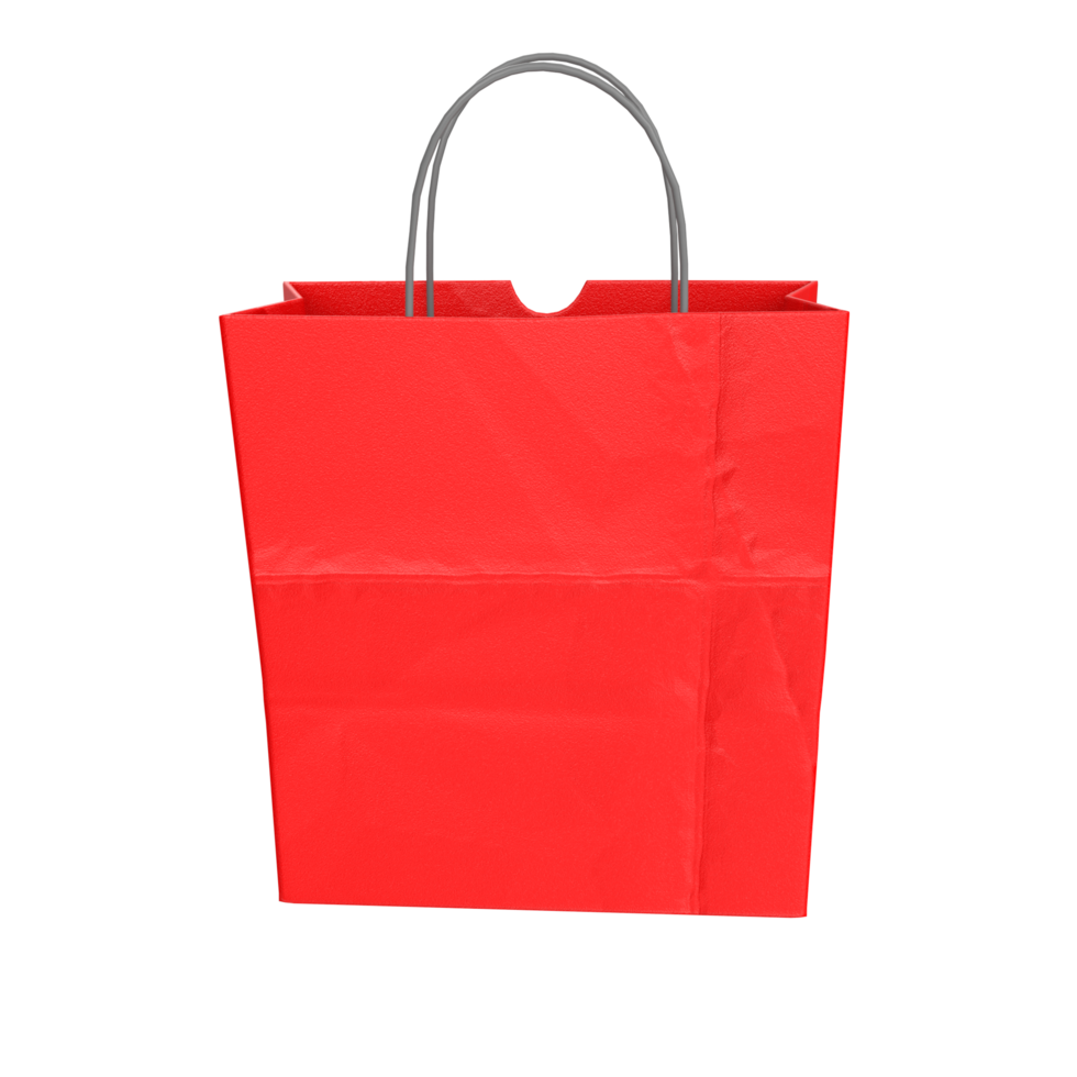 3D Rendering Of Paper Bag png