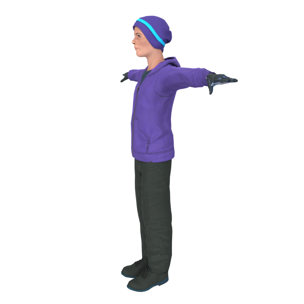 Cool boy isolated on transparent png