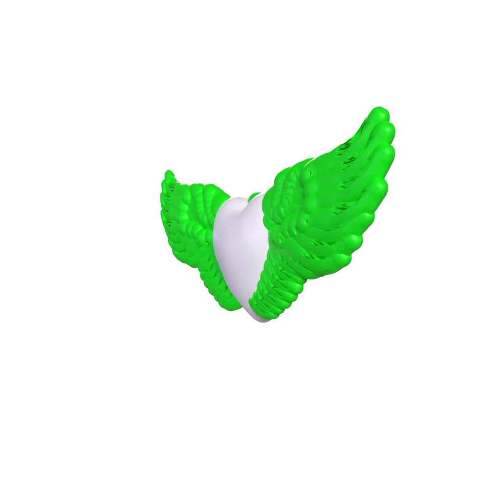 heart with wings isolated on background png