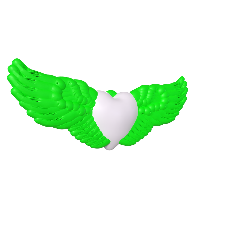 heart with wings isolated on background png