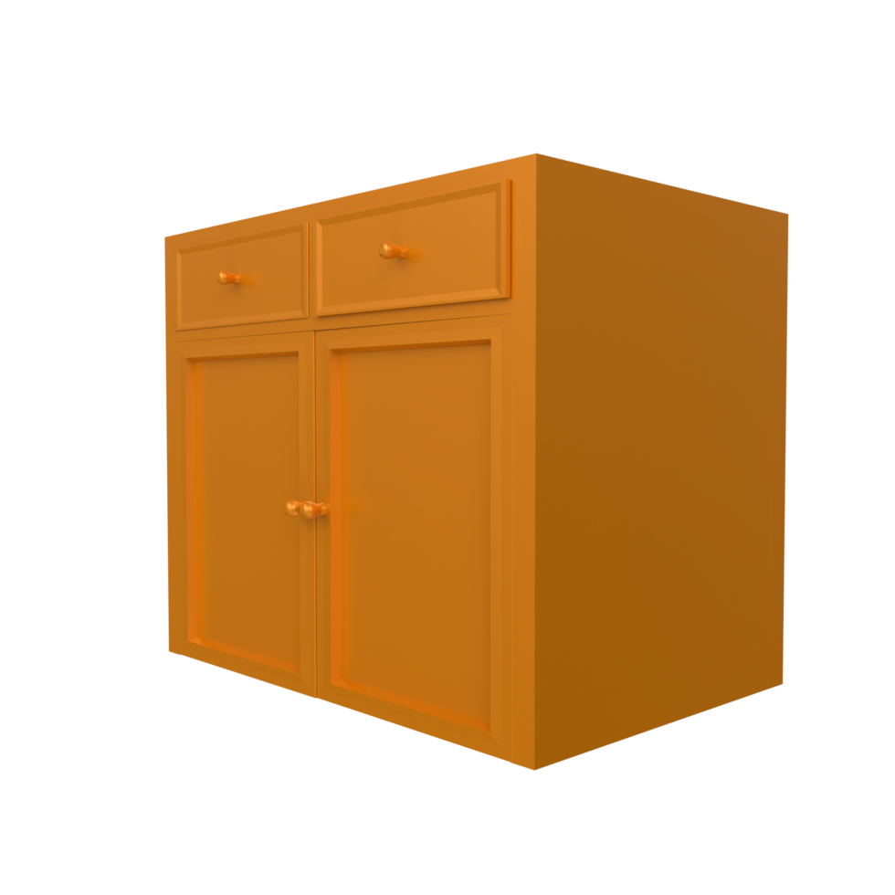 modern kitchen cabinet isolated on transparent png