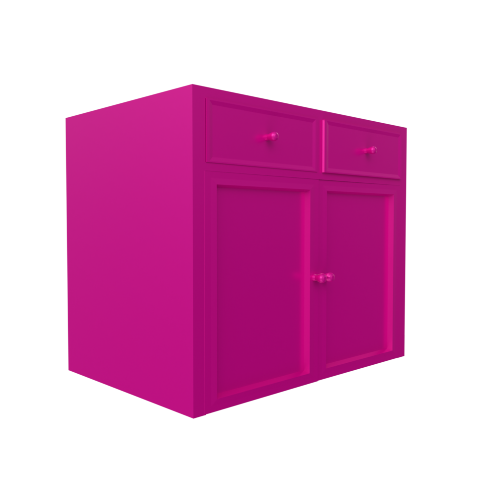 modern kitchen cabinet isolated on transparent png