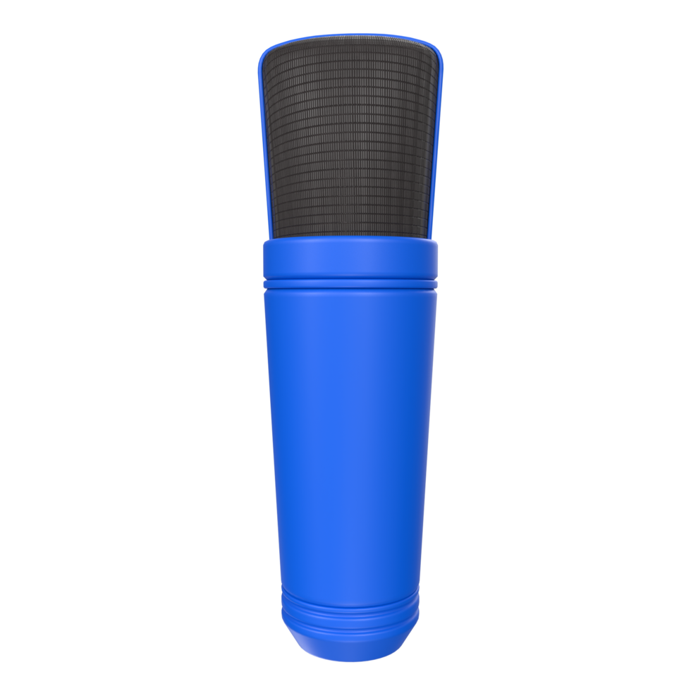 rendu 3d de l'objet microphone isolé png