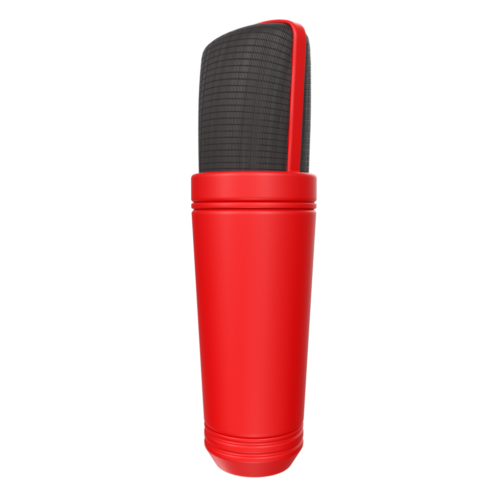3D Rendering Of Microphone Object isolated png