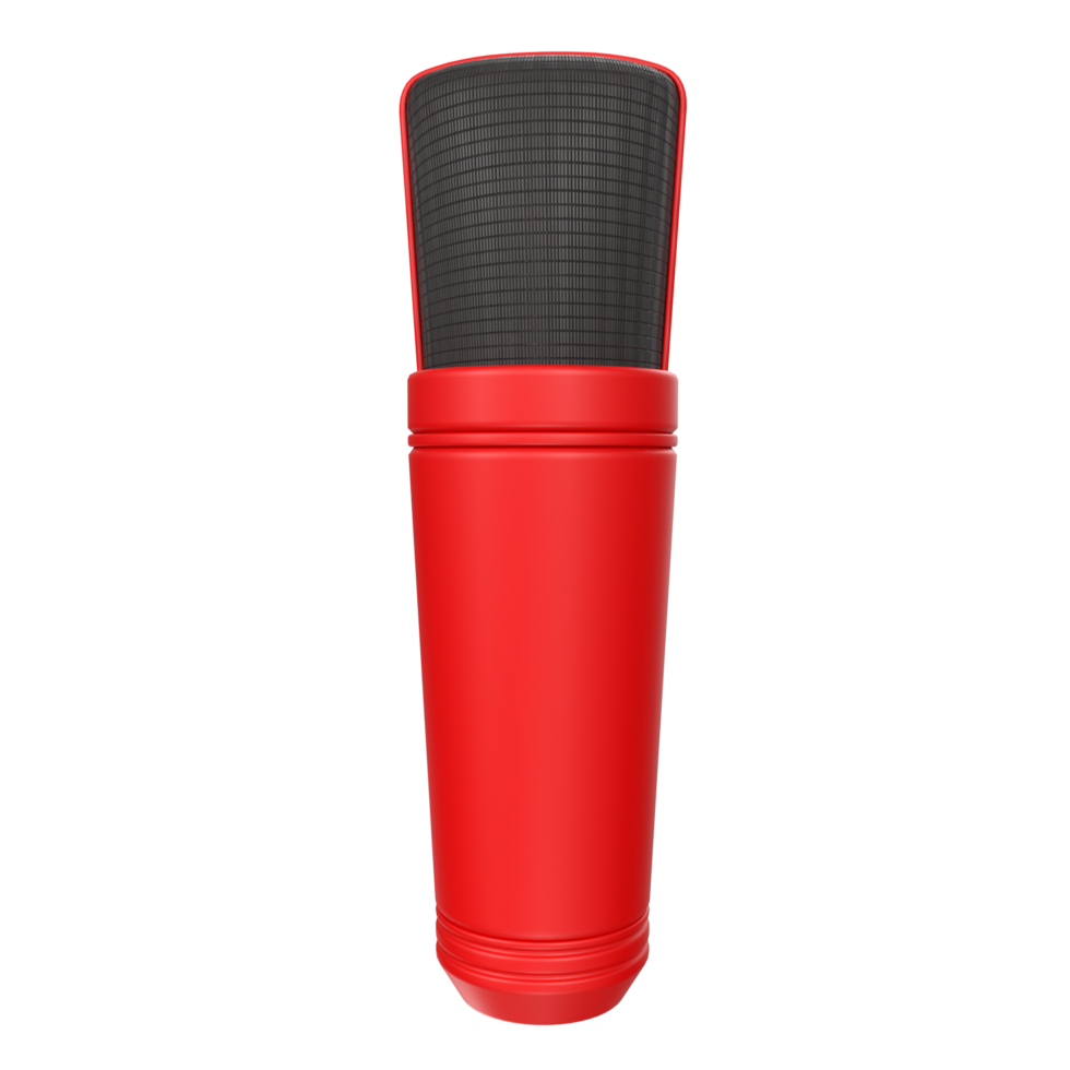 3D Rendering Of Microphone Object isolated png