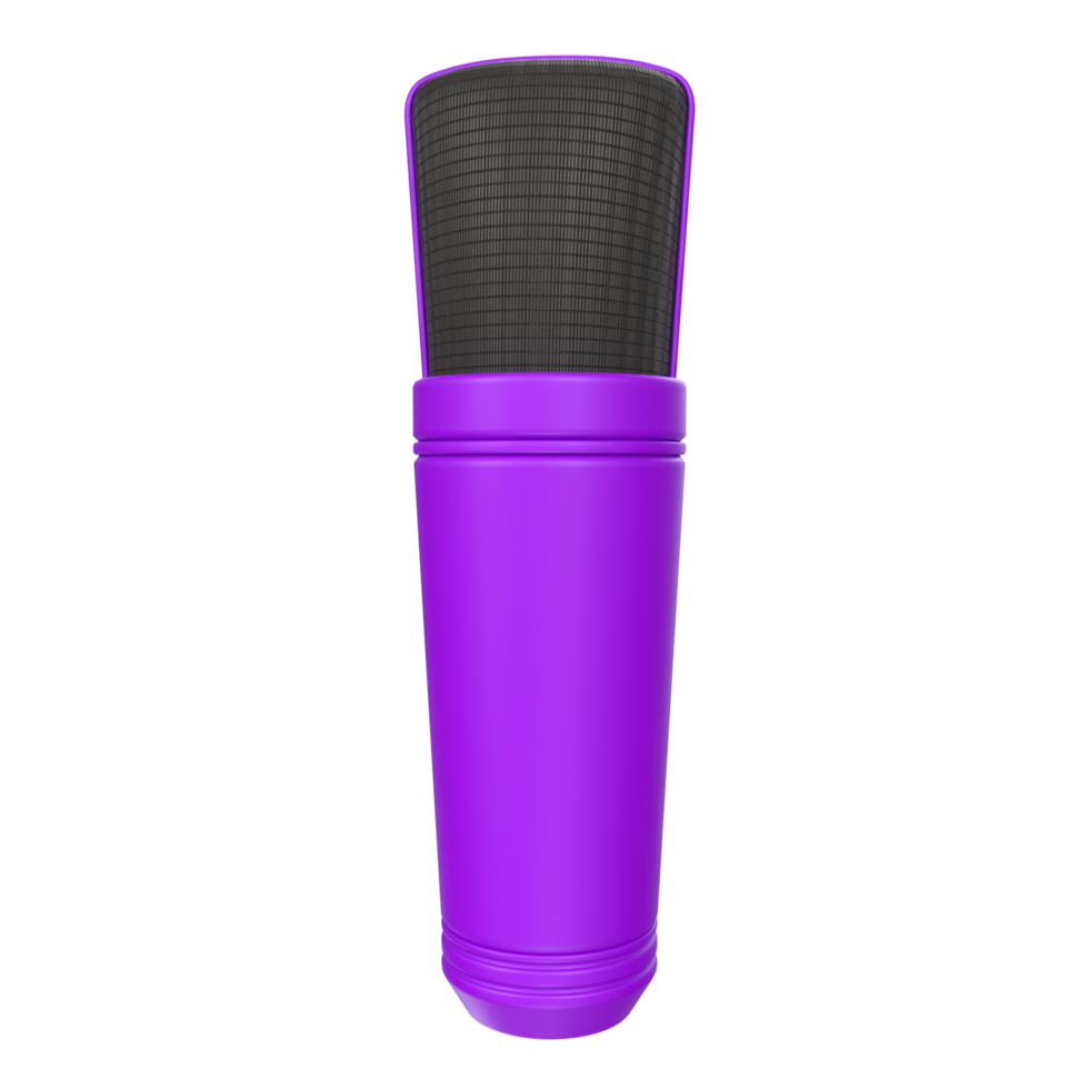 3D Rendering Of Microphone Object isolated png