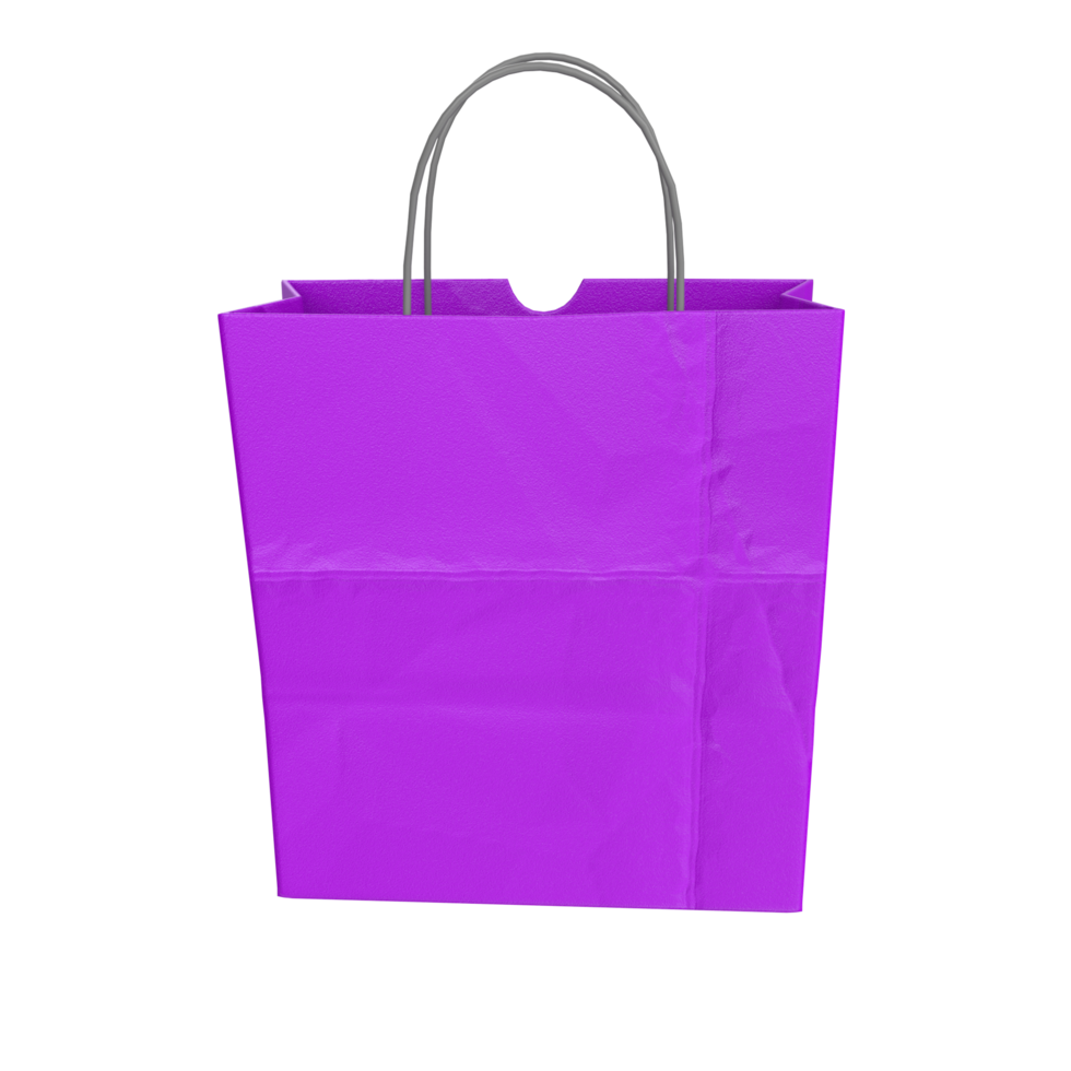 3D Rendering Of Paper Bag png