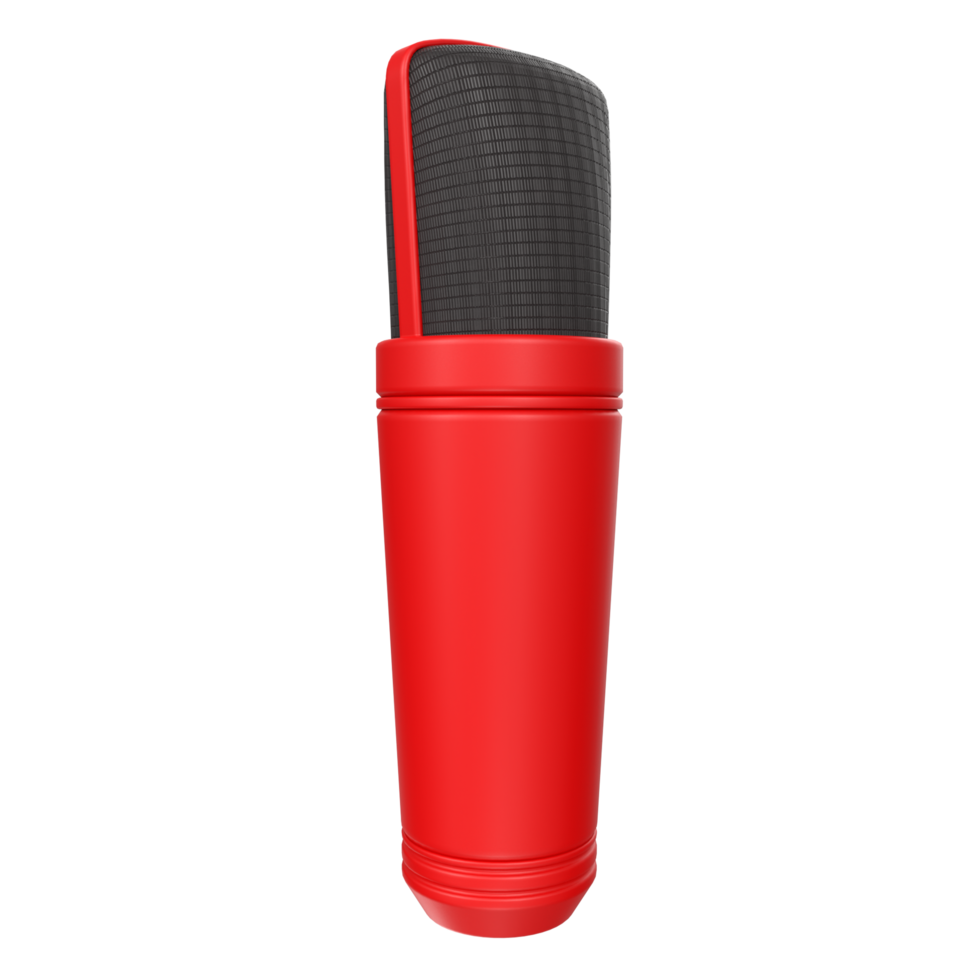 3D Rendering Of Microphone Object isolated png