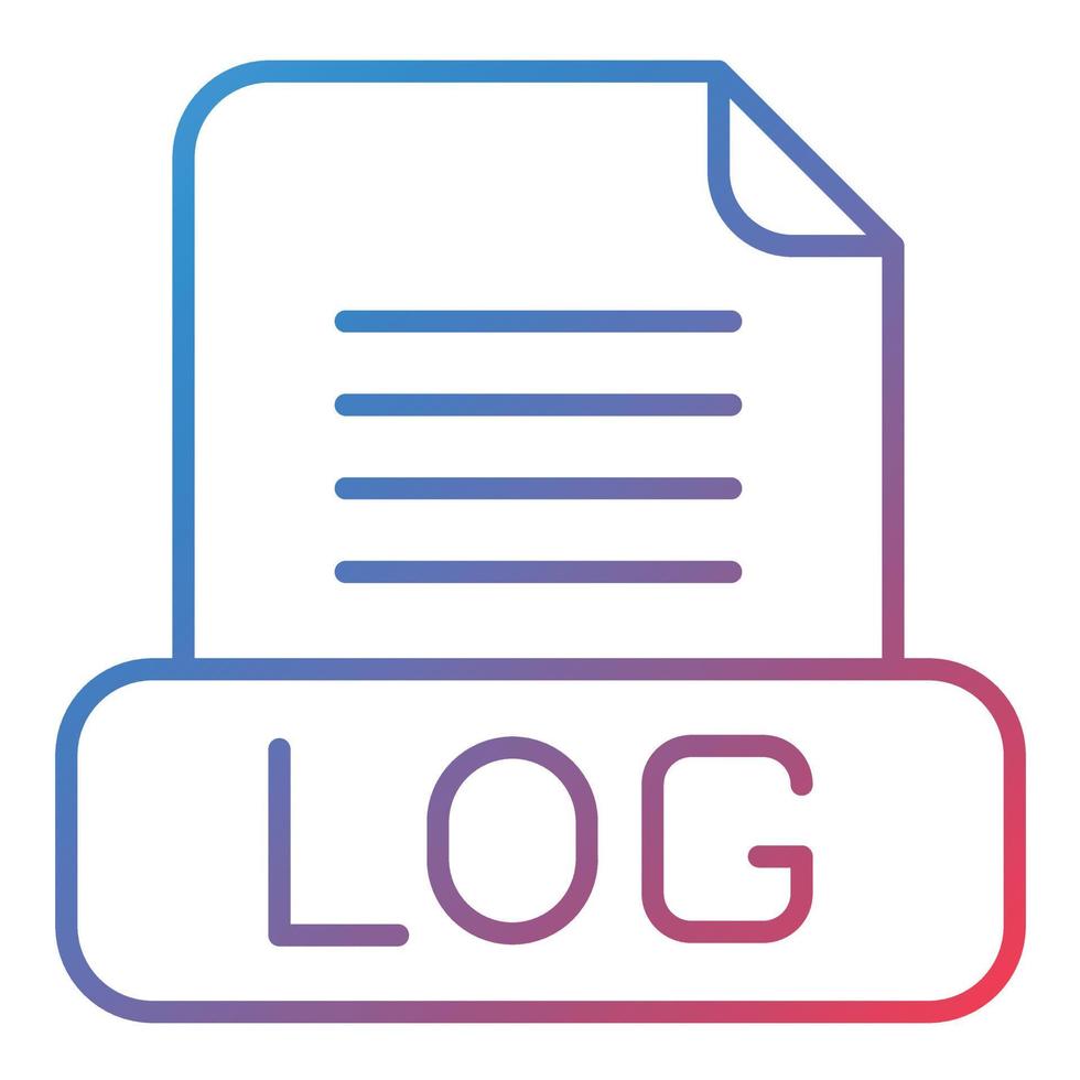 Logs Line Gradient Icon vector