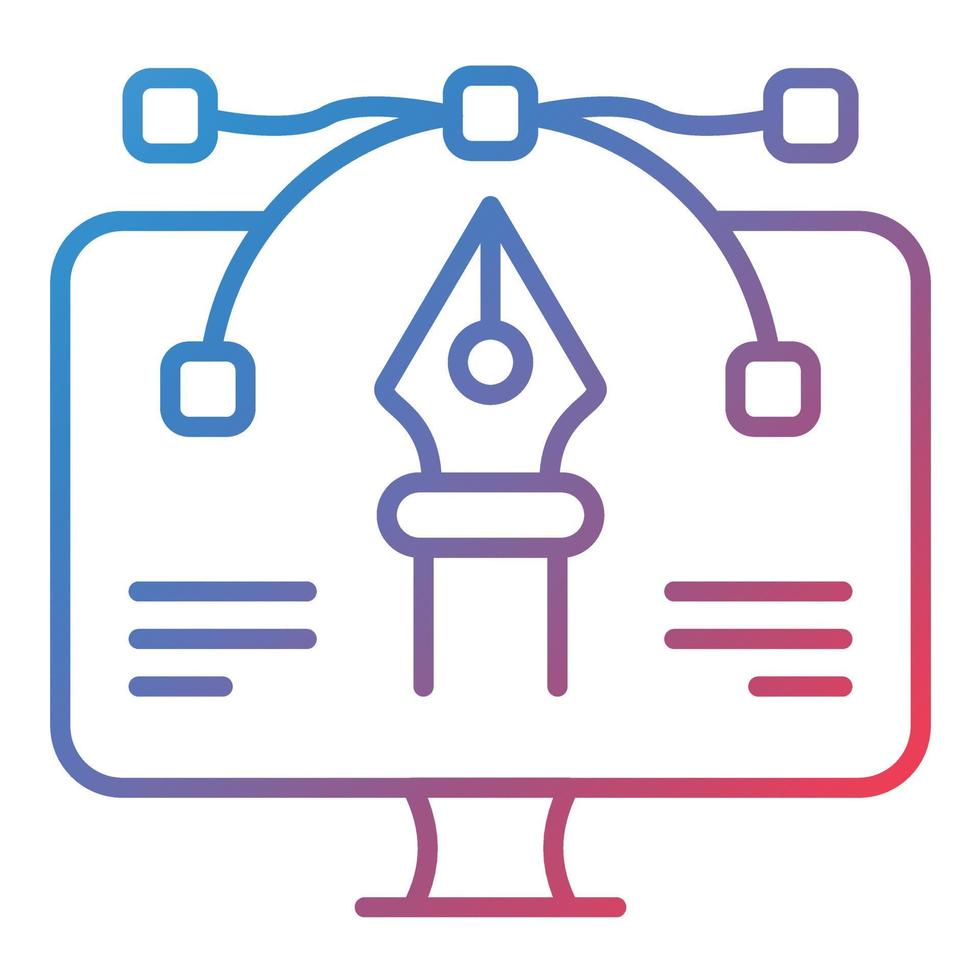 UI Design Line Gradient Icon vector