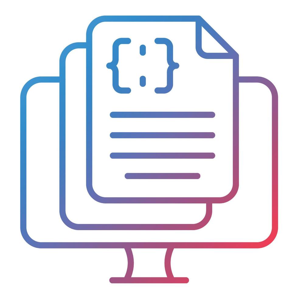 Programming Notes Line Gradient Icon 18929456 Vector Art at Vecteezy