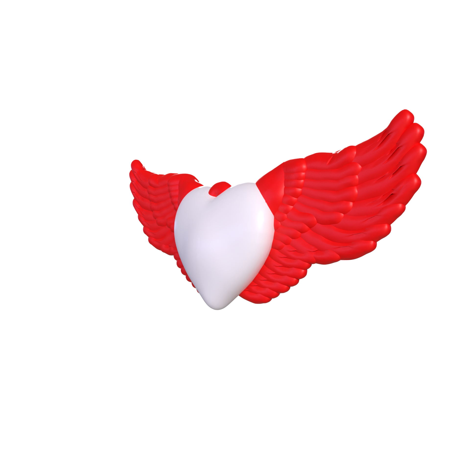 Free heart with wings isolated on background 18929464 PNG with Transparent  Background