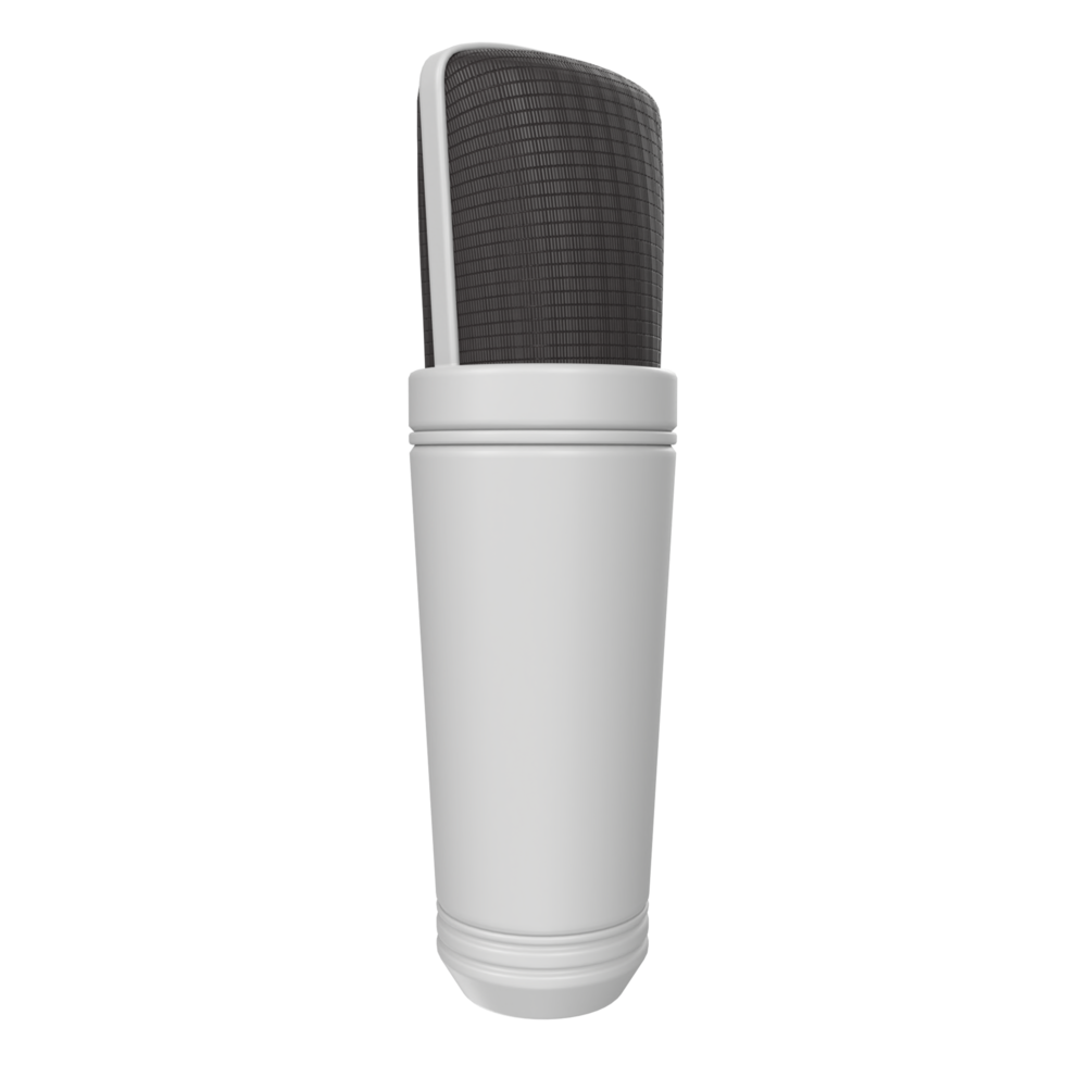 3D Rendering Of Microphone Object isolated png