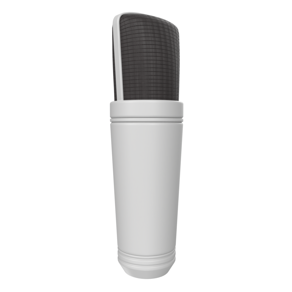 3D Rendering Of Microphone Object isolated png