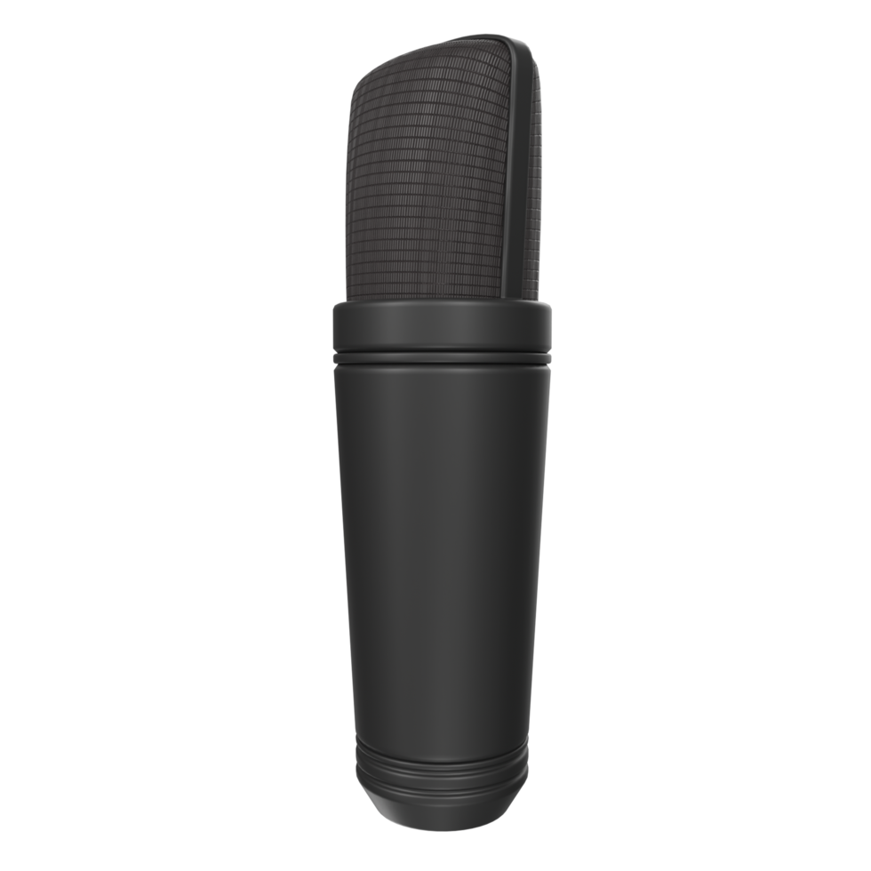 3D Rendering Of Microphone Object isolated png