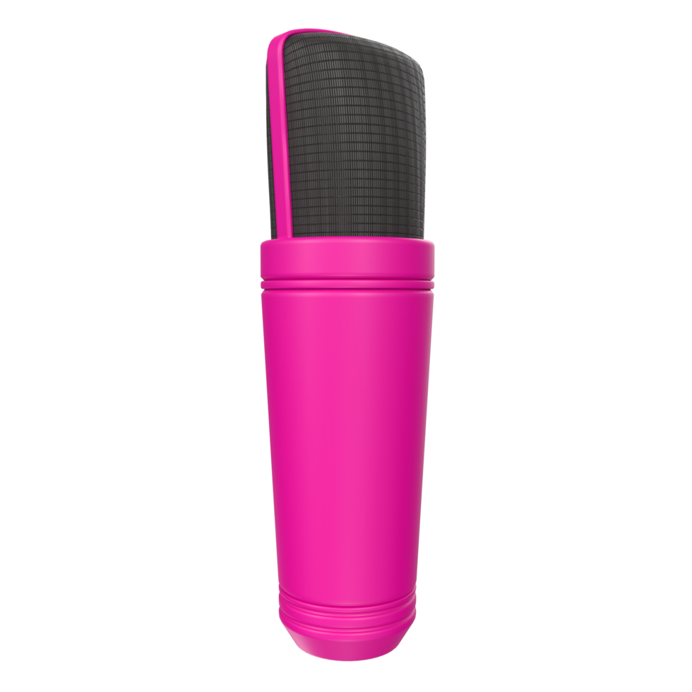 rendu 3d de l'objet microphone isolé png