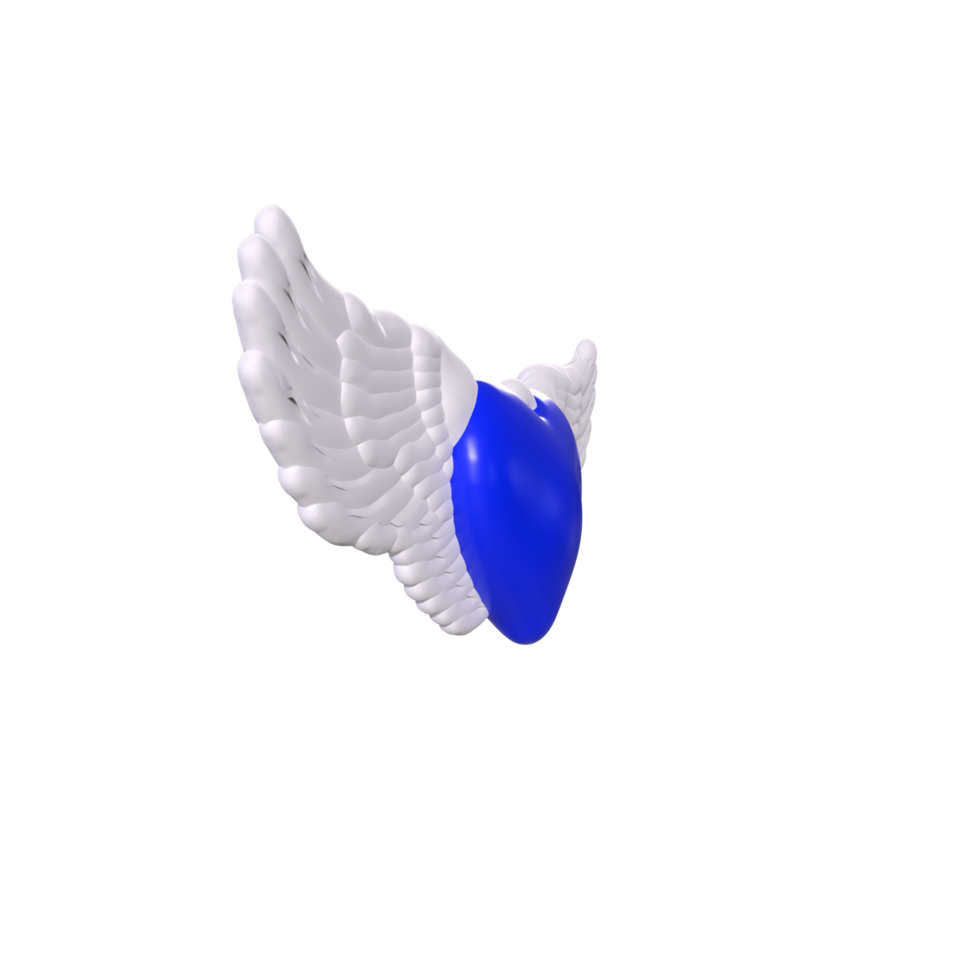 heart with wings isolated on background png