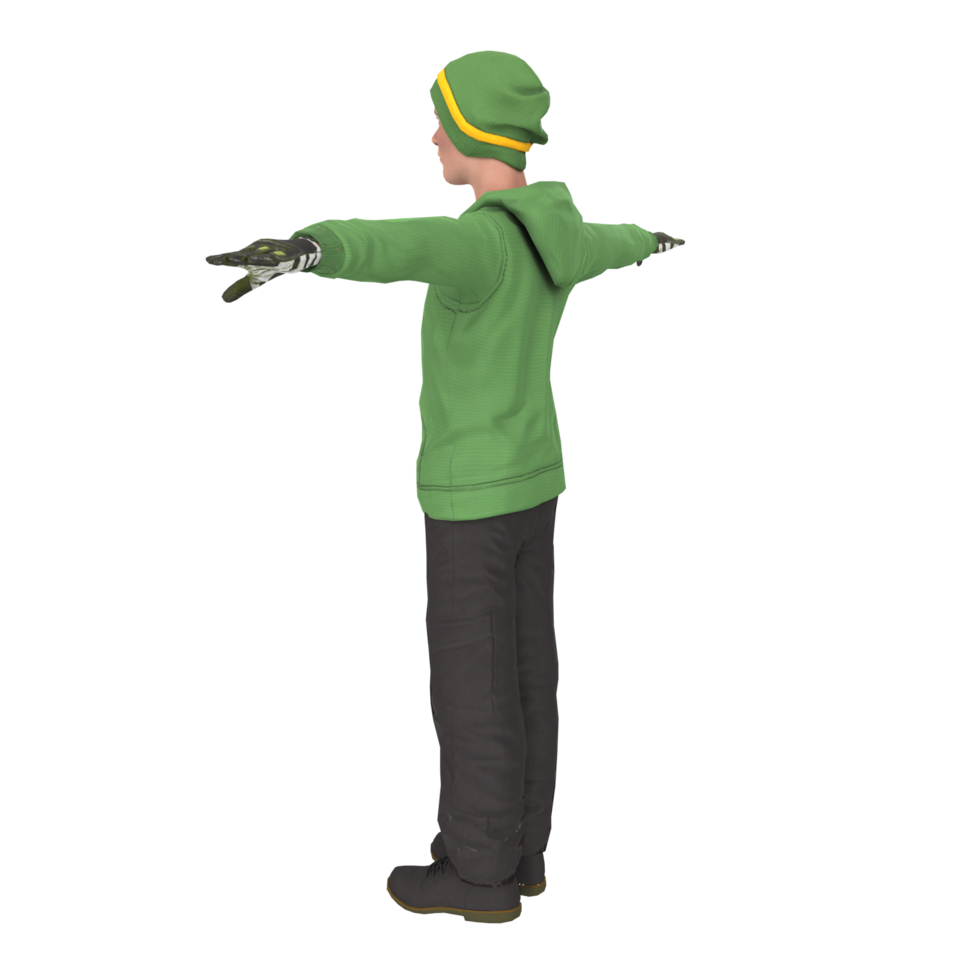 Cool boy isolated on transparent png