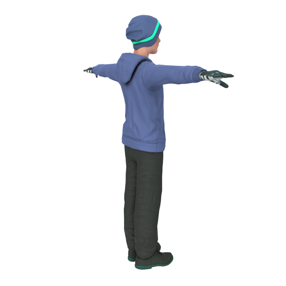 Cool boy isolated on transparent png