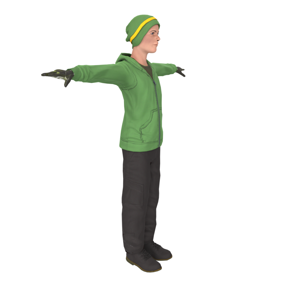 Cool boy isolated on transparent png